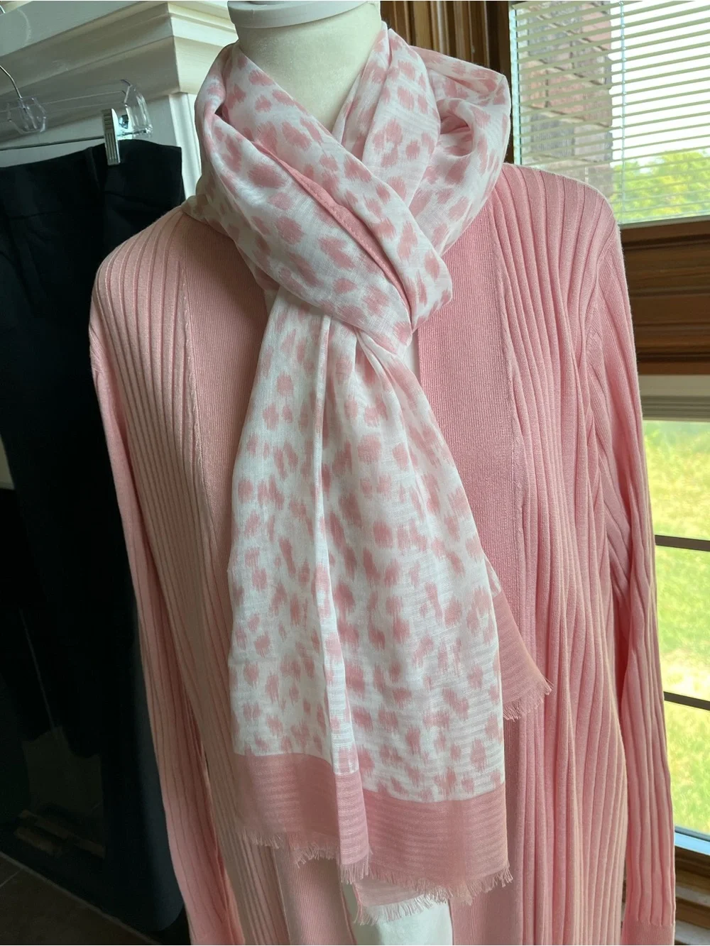 Talbots Pink Printed Lightweight Women's Scarf
